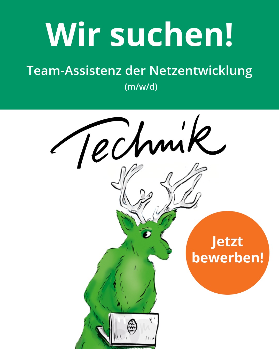 Wir stellen ein: Teamassistenz Netzentwicklung (m/w/d)
