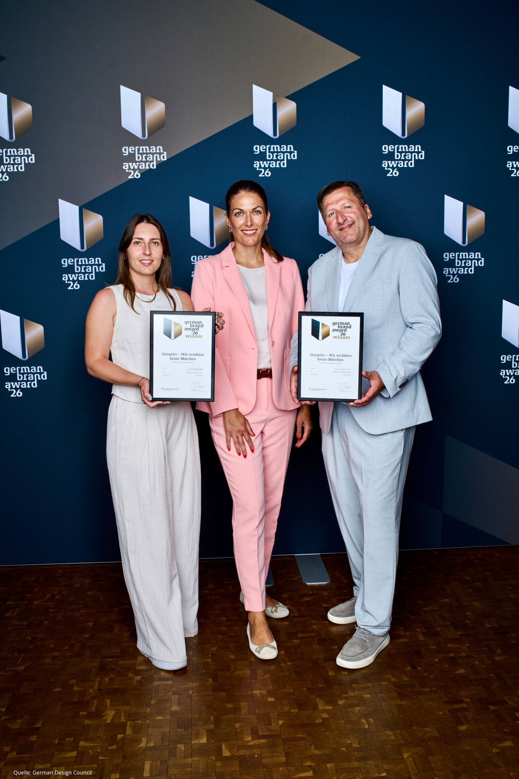 Stiegeler gewinnt zwei German Brand Awards 2026