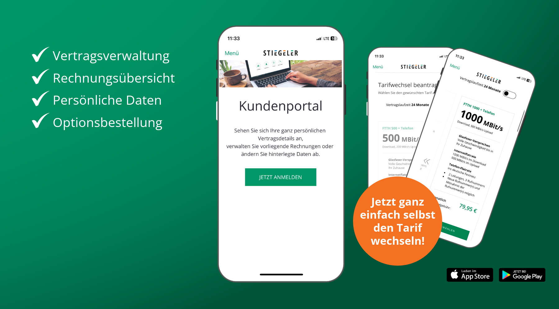 Neuer Service im Kundenportal: Tarifwechsel jetzt online möglich